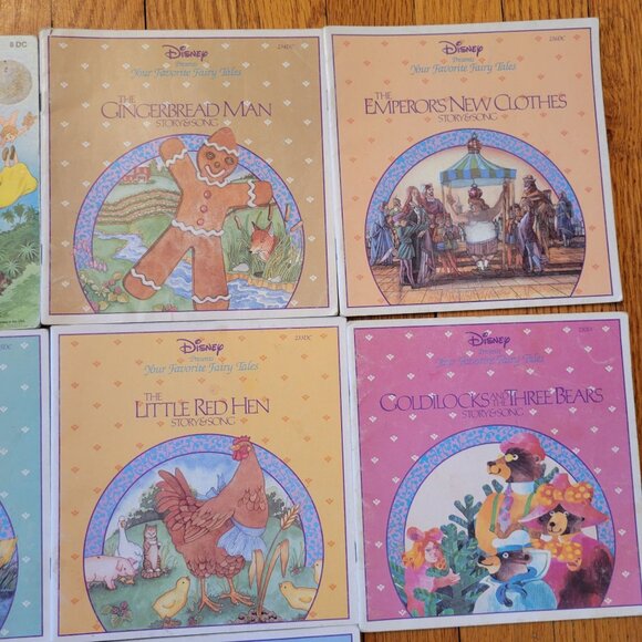 10 Vintage‎ Disney Read Along Books NO CASSETTES Gift Fairy Tales Classics - Picture 3 of 8